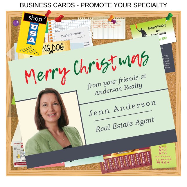 Real Estate Merry Christmas 🏡 Personal Greeting  Holiday Card (Creator Uploaded)