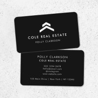 Real Estate | Modern Black Listing Agent Realtor Business Card