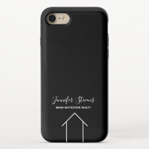 Real Estate Modern Black White Custom Realtor iPhone 8/7 Slider Case