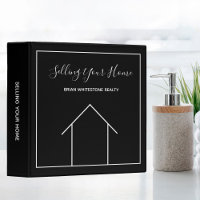Real Estate Modern Black White Minimalist Realtor