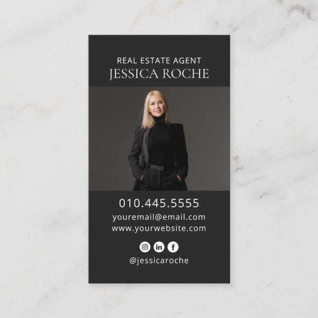 Real Estate Modern Business Card (Front)