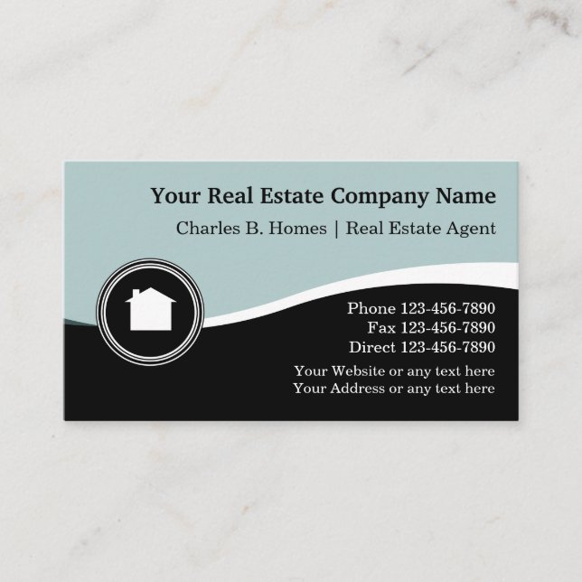 Real Estate Modern Business Cards (Front)