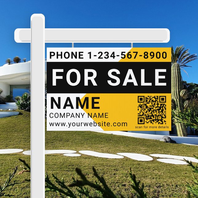 Real Estate Modern For Sale Sold Simple Yard Sign (Real Estate Modern For Sale Sold Simple Yard Sign)
