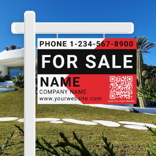 Real Estate Modern For Sale Sold Simple Yard Sign