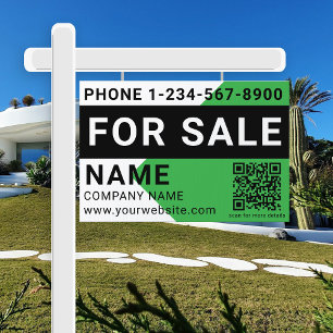 Real Estate Modern For Sale Sold Simple Yard Sign