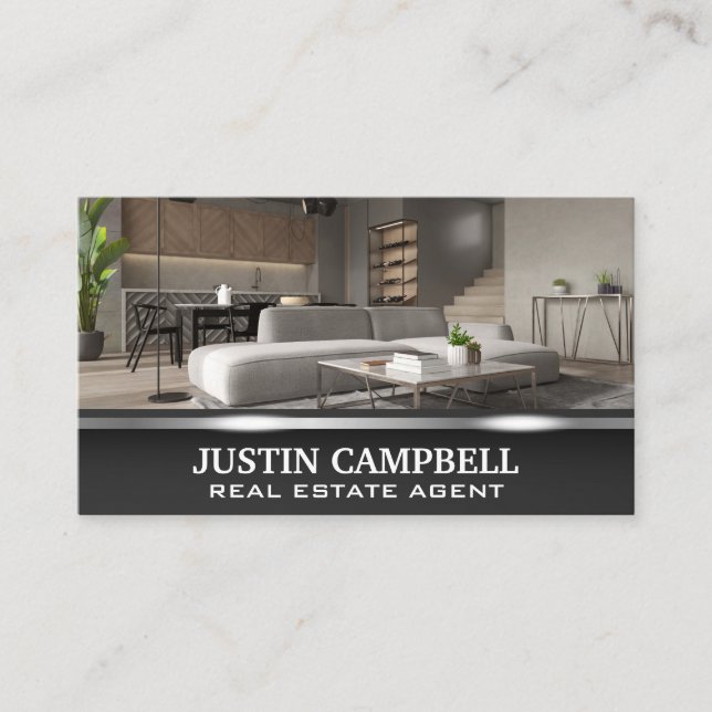 Real Estate | Modern Home Business Card (Front)