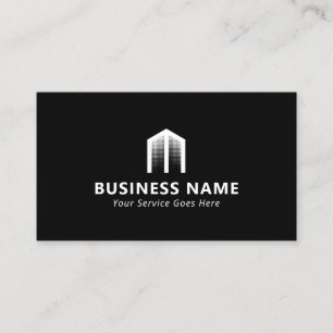 Real Estate Modern House Logo Realtor Business Card