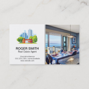 Real Estate Modern Kitchen Home Renovation Business Card