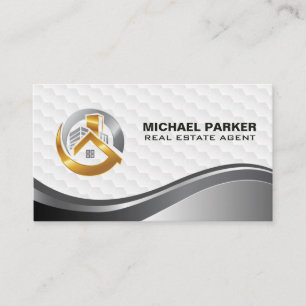 Real Estate Modern Logo Buildings Business Card