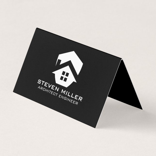 Real Estate Modern Logo | Properties Business Card (Front)