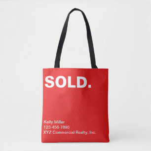Real Estate Modern Marketing SOLD Personalized Tote Bag