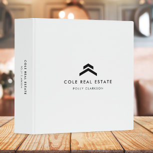 Real Estate Modern Minimal Listing Agent Realtor 3 Ring Binder