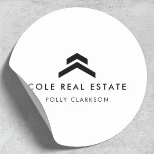 Real Estate   Modern Minimal Listing Agent Realtor Classic Round Sticker