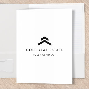 Real Estate Modern Minimal Listing Agent Realtor Pocket Folder