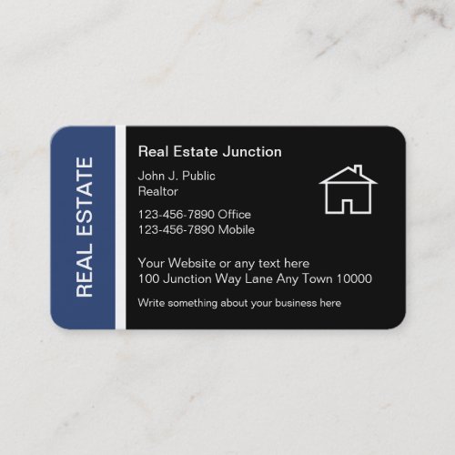 Real Estate Modern Simple Layout Business Card