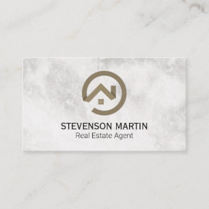 Real Estate Modern Stylized Logo Business Card
