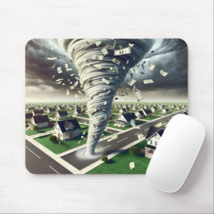 Real Estate Money Tornado Mouse Pad