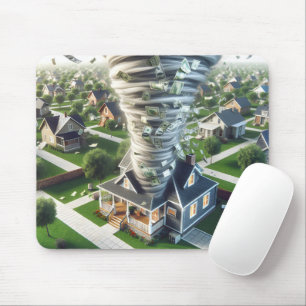 Real Estate Money Tornado Mouse Pad