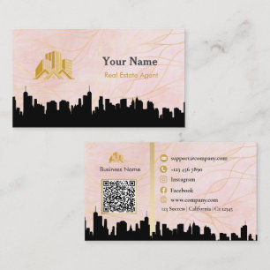 Real Estate Name Tag Badge Qr Code & Logo