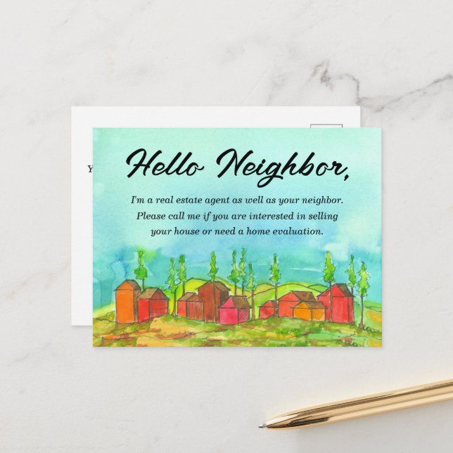 Real Estate Neighbor Marketing Sell Your Home Postcard (Front/Back In Situ)