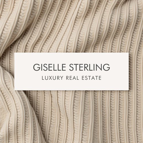 Real Estate Neutral Beige Luxury Name Tag