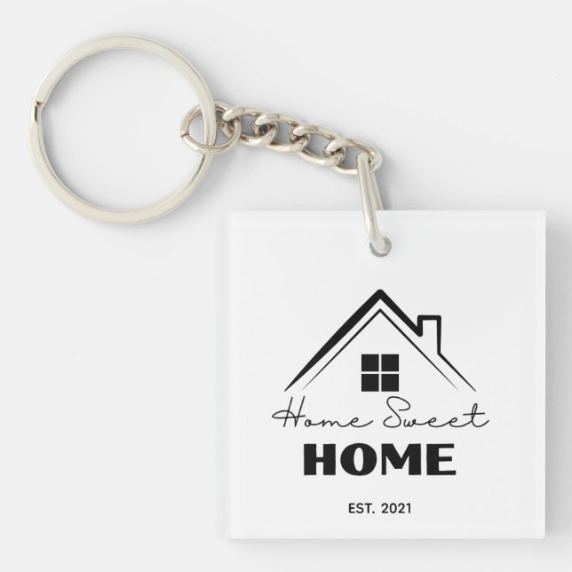 Real Estate New Homeowner Congratulations  Keychain (Front)