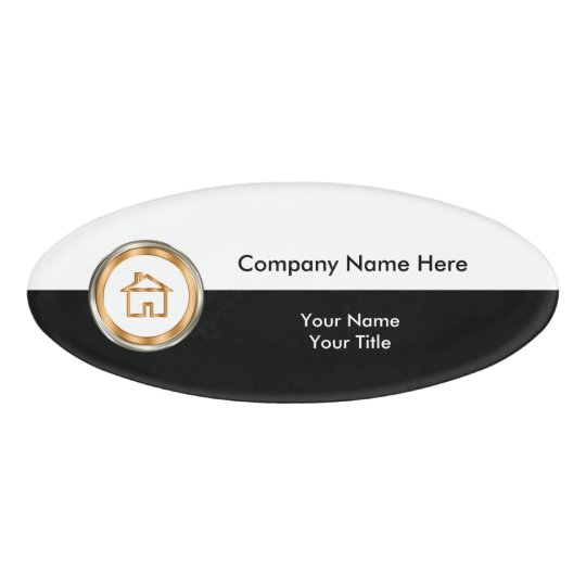 Real Estate Office Staff Name Tag | Zazzle.com