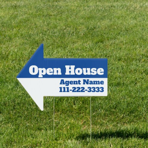 Real Estate Open House Arrow Sign