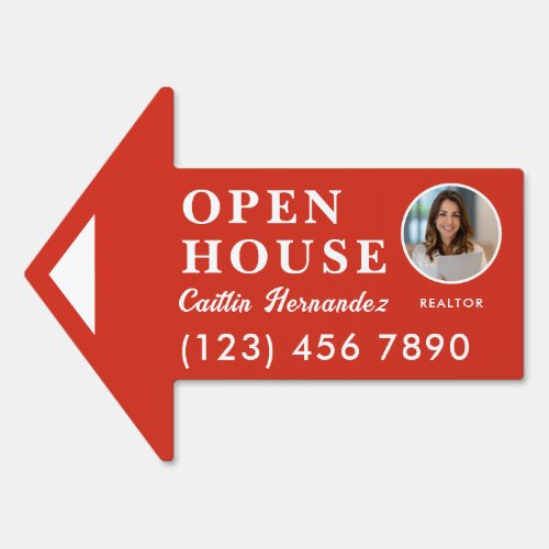 Real Estate Open House Custom Red Sign