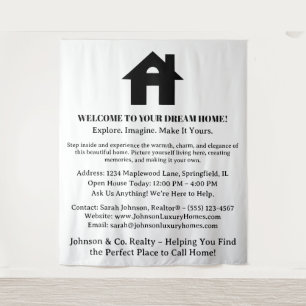 Real Estate Open House Event Welcome Tapestry