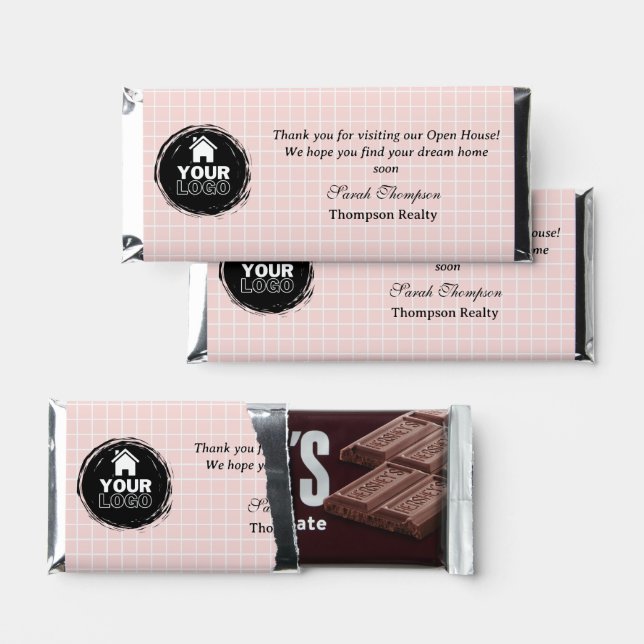 Real Estate Open House Giveaway Hershey Bar Favors (Front)