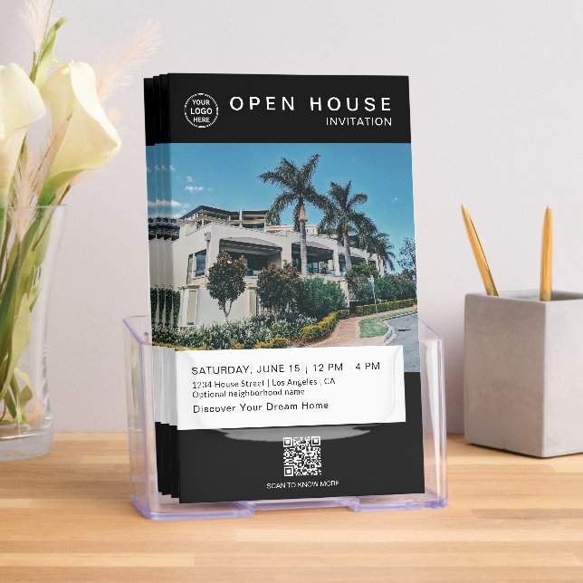 Real Estate Open House Logo Black Brochure (Insitu)