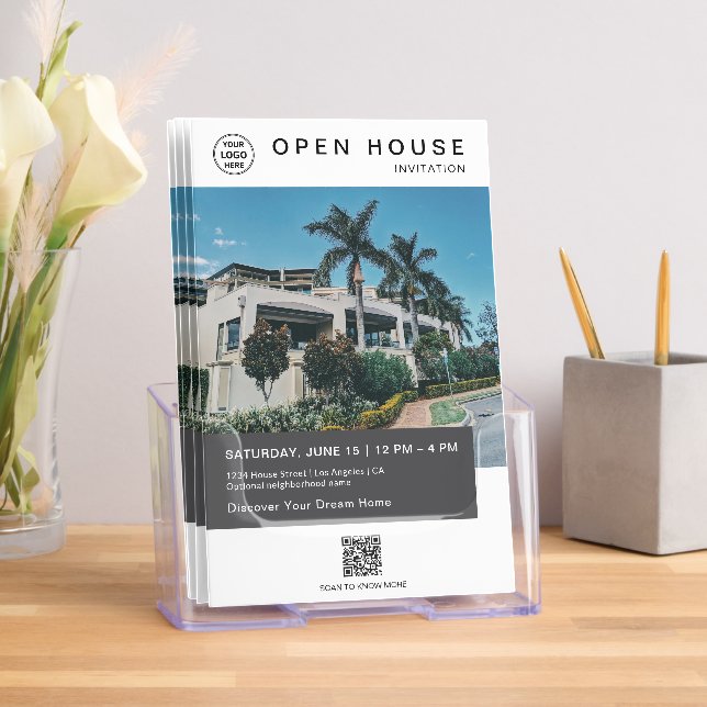 Real Estate Open House Logo Photo QR Brochure (Insitu)
