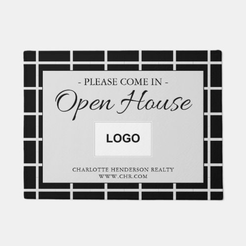 Real Estate Open House Modern Logo Doormat