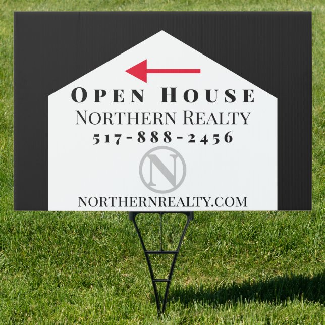 Real Estate Open House or Garage Sale Estate Sale Sign (Insitu)
