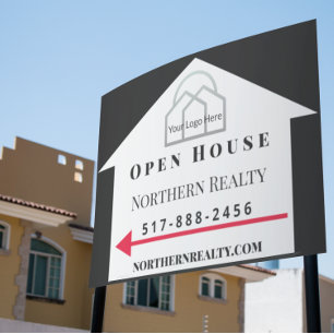 Real Estate Open House or Garage Sale Estate Sale Sign