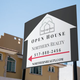 Real Estate Open House or Garage Sale Estate Sale Sign