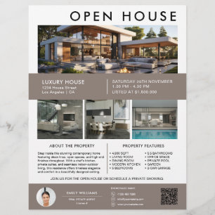 Real Estate Open House Photo QR Flyer