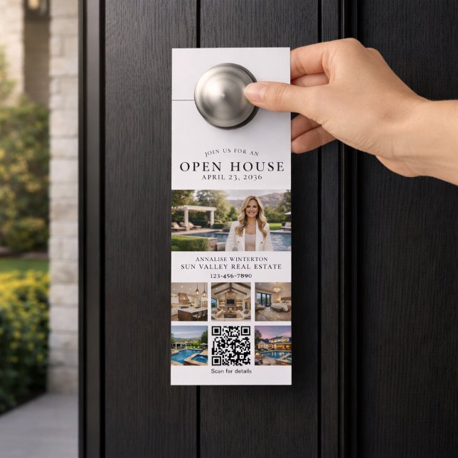 Real Estate Open House QR Code Photo Door Hanger (Creator Uploaded)