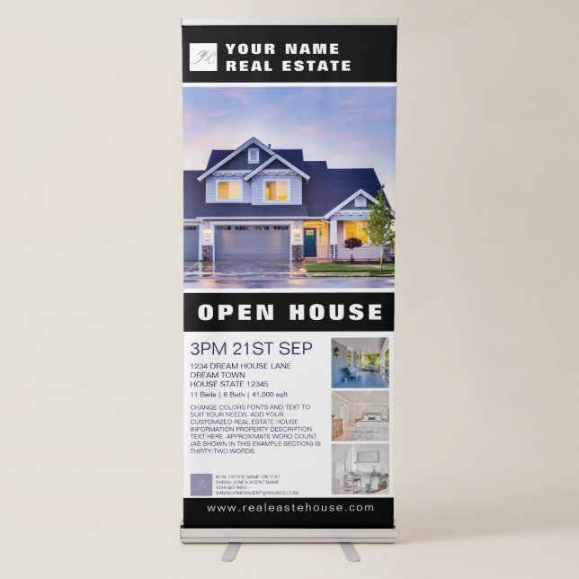 Real Estate Open House Retractable Banner (Front)