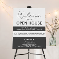 Real Estate Open House Welcome Sign