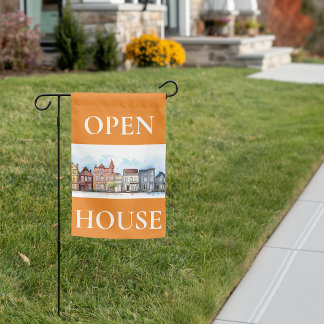 Real Estate Open House Yellow Garden Flag