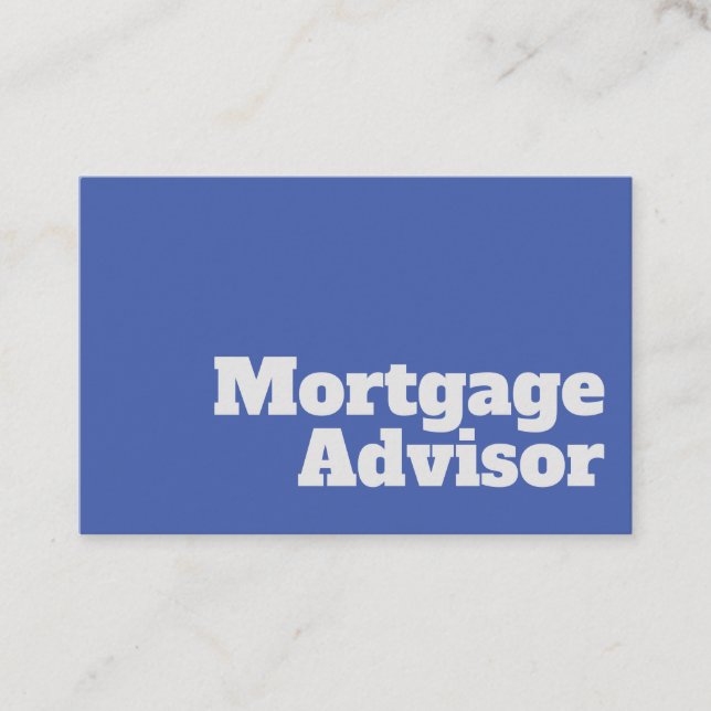 Real Estate or Mortgage Advisor Business Card (Front)