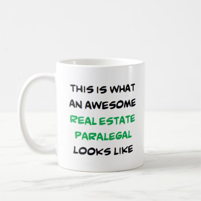 real estate paralegal, awesome coffee mug (Left)