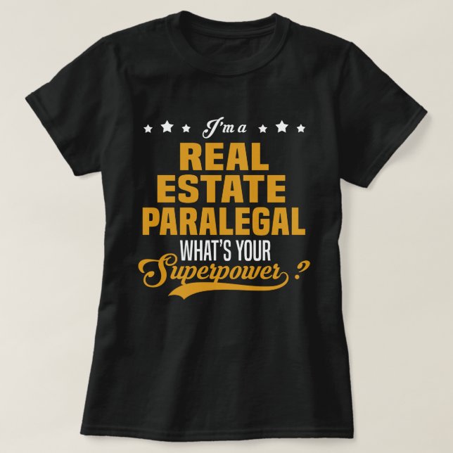 Real Estate Paralegal T-Shirt (Design Front)