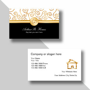 Real Estate Pattern Business Card