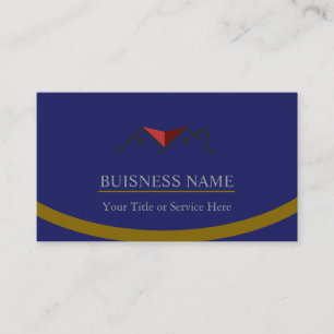Real Estate Personalized Navy Blue Business Card