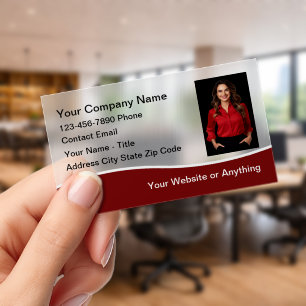 Real Estate Photo Clear Business Cards Luxury