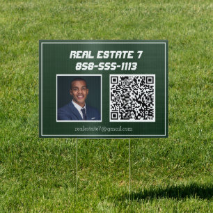 Real Estate Photo QR Code Yard Sign