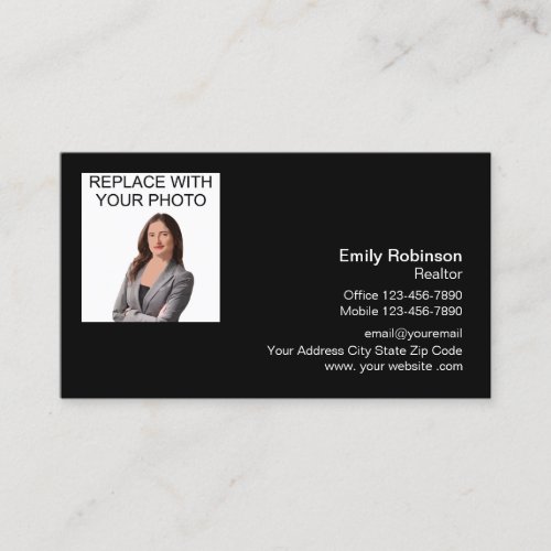 Real Estate Photo Template Professional Business Card